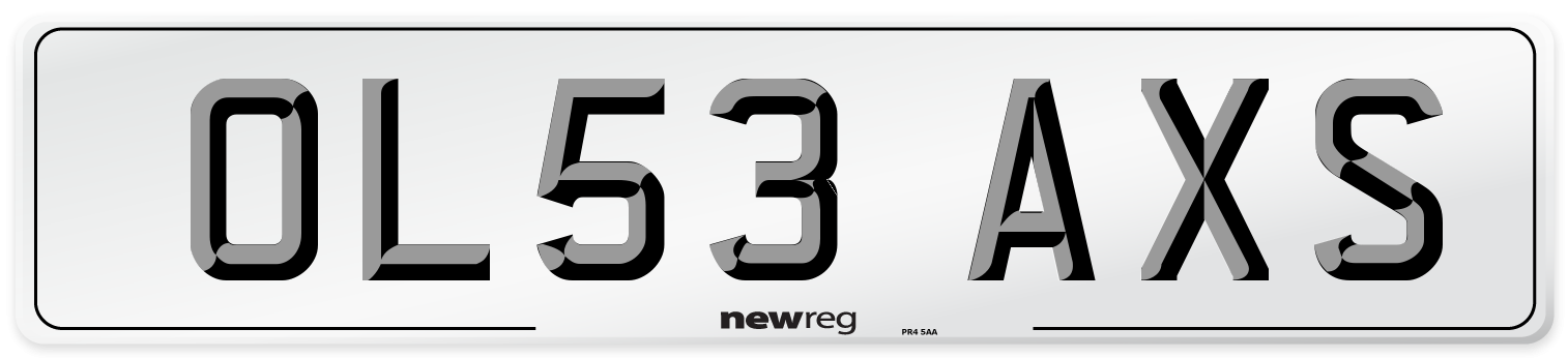 OL53 AXS Number Plate from New Reg